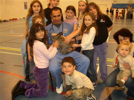 Limmud Raham with rabbit and friends